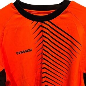 Vizari Goalkeeper Jersey Adult Large Men's Orange Padded‎ Elbow Soccer Shirt